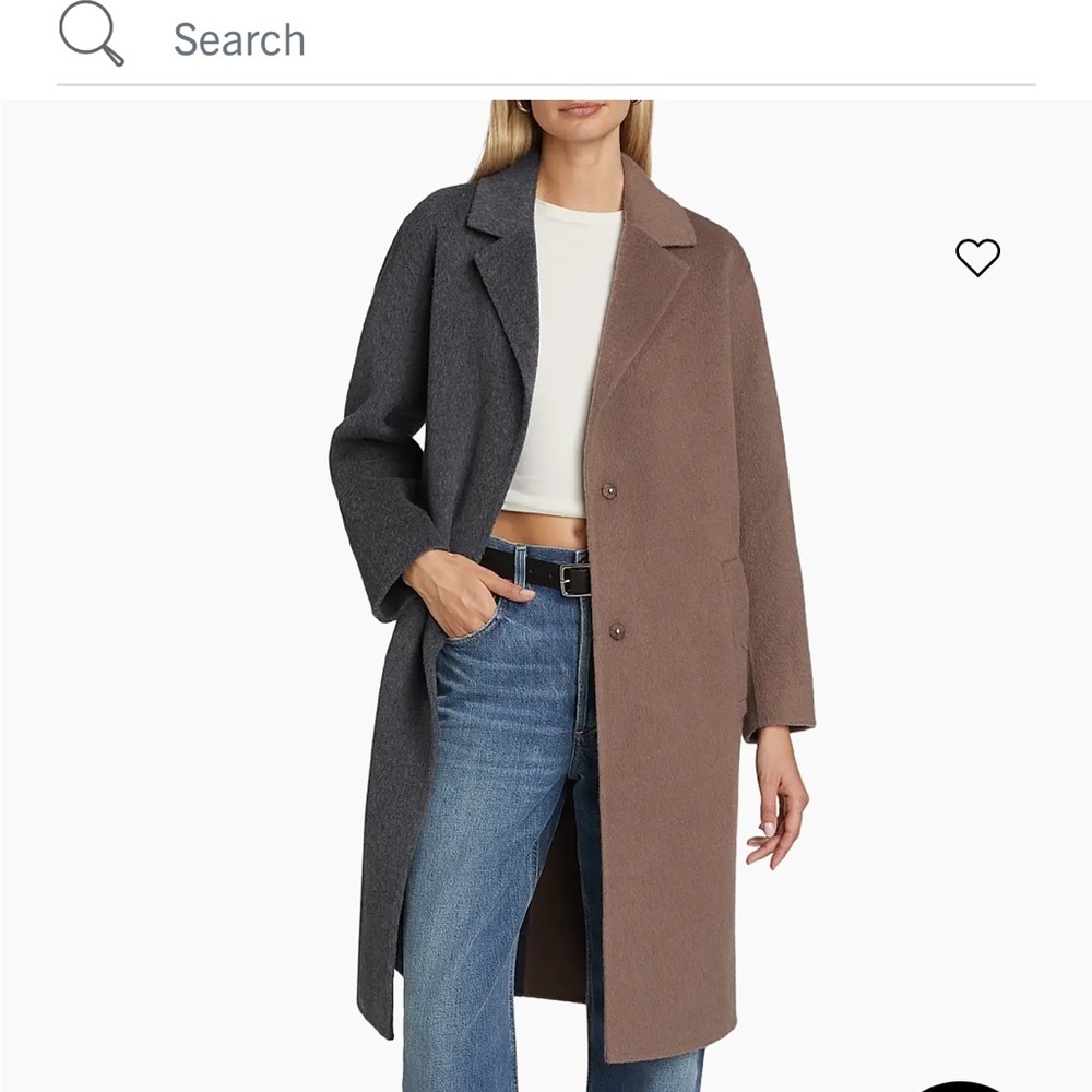 Rails Two-Tone Black and Brown Trench Coat size M barely worn